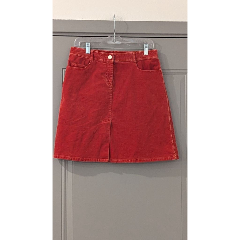 Women's Lilly Pulitzer Red Corduroy Mini Skirt Size 8